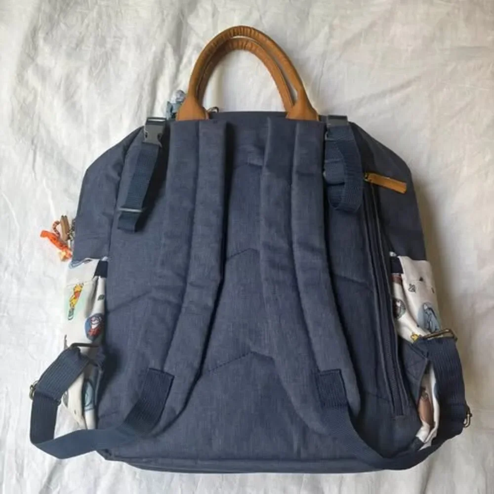Disney Winnie the Pooh Diaper Bag Backpack w/ changing pad & 2 Lego keychains